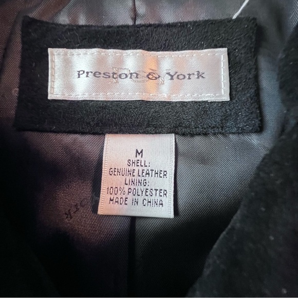 Preston & York Black Soft Suede Leather Full Zip Jacket Womens Size Medium - Picture 8 of 11